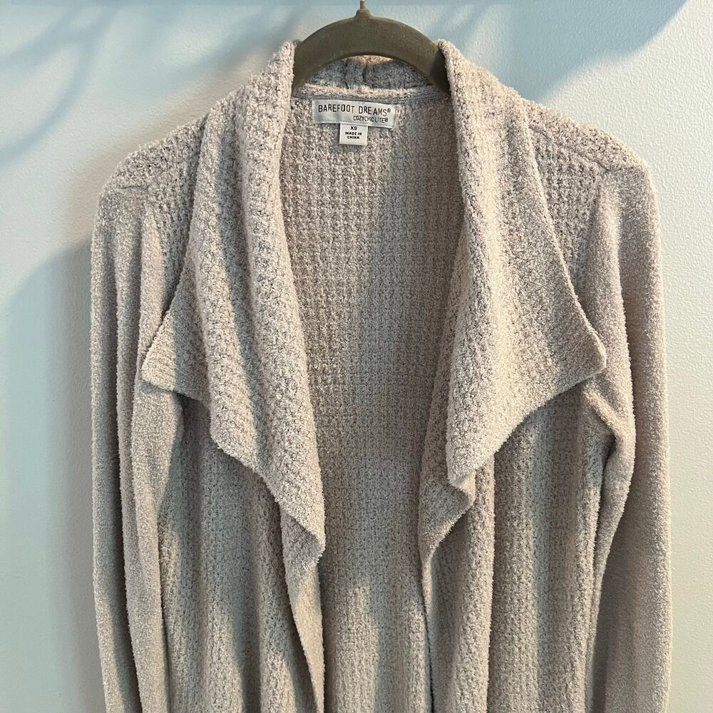 Barefoot Dreams CozyChic Lite Open Drape Front Cardigan Sweater Size XS - Picture 2 of 5